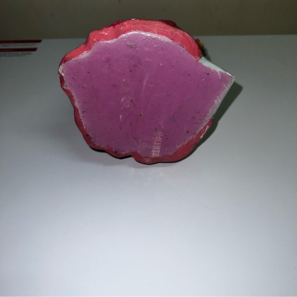 Marwal 8" Chalkware Art Figure Victorian Lady figure VTG plaster Kitschy painted - Picture 5 of 5